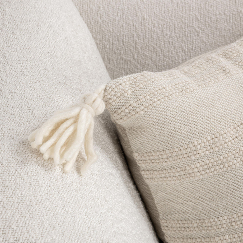 York - 26" x 26" Pillow - Natural / Ivory