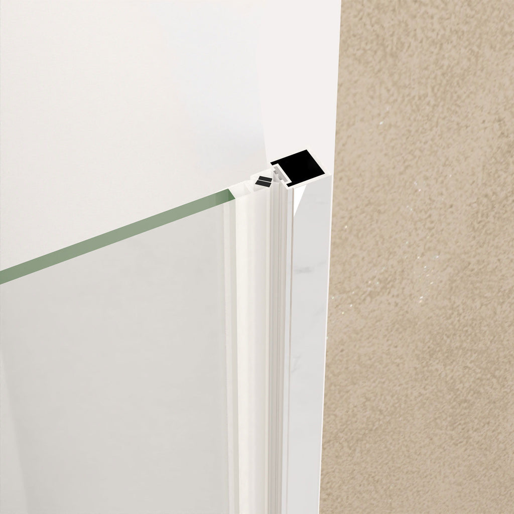 Shower Door & Tempered Glass With Safety Film - Chrome
