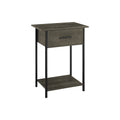 Contemporary 2 Tier Accent Table With Storage Drawer