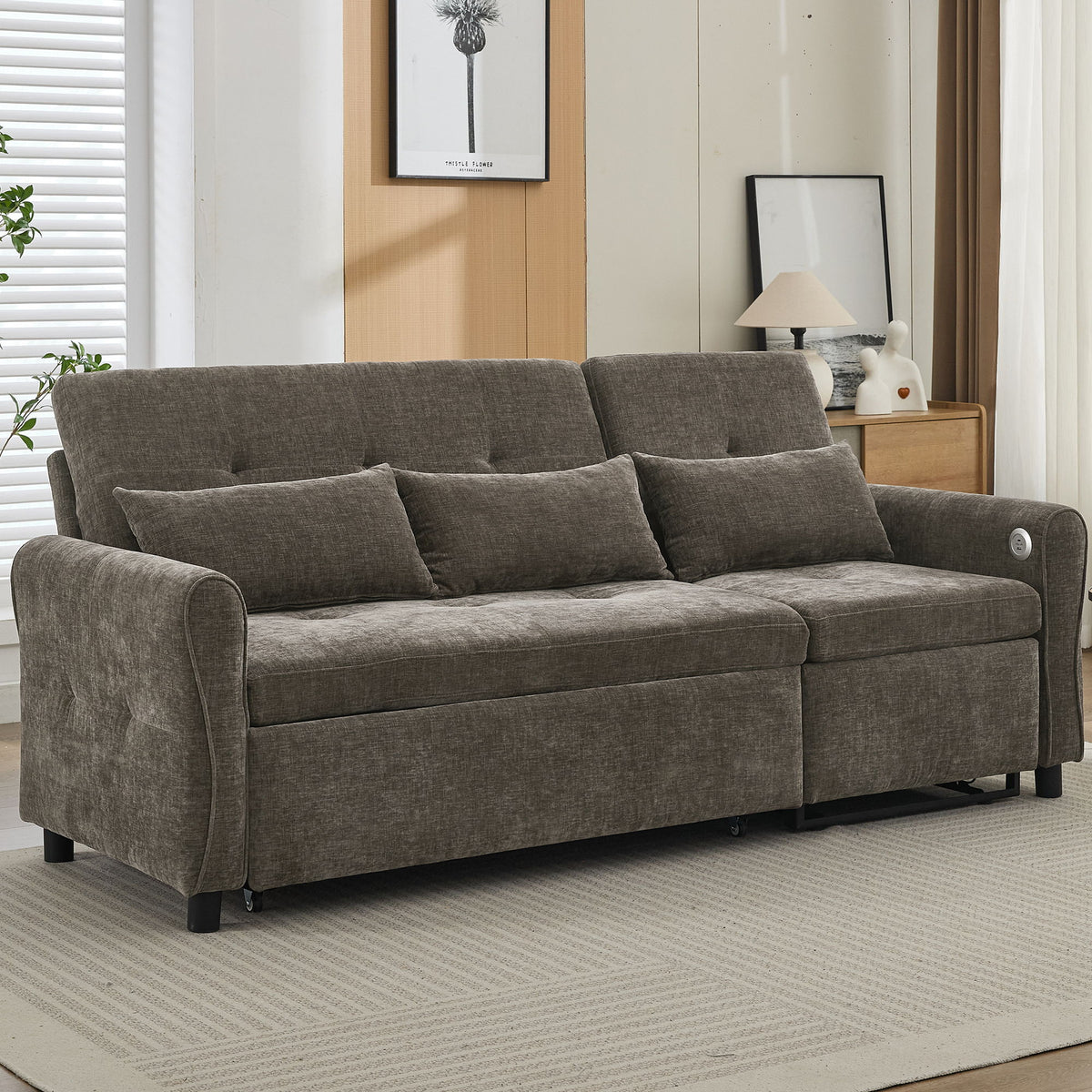 3 Seater Sofa Bed And Reversible Recliner