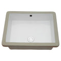 Modern Rectangular Undermount Bathroom Sink With Overflow Ceramic