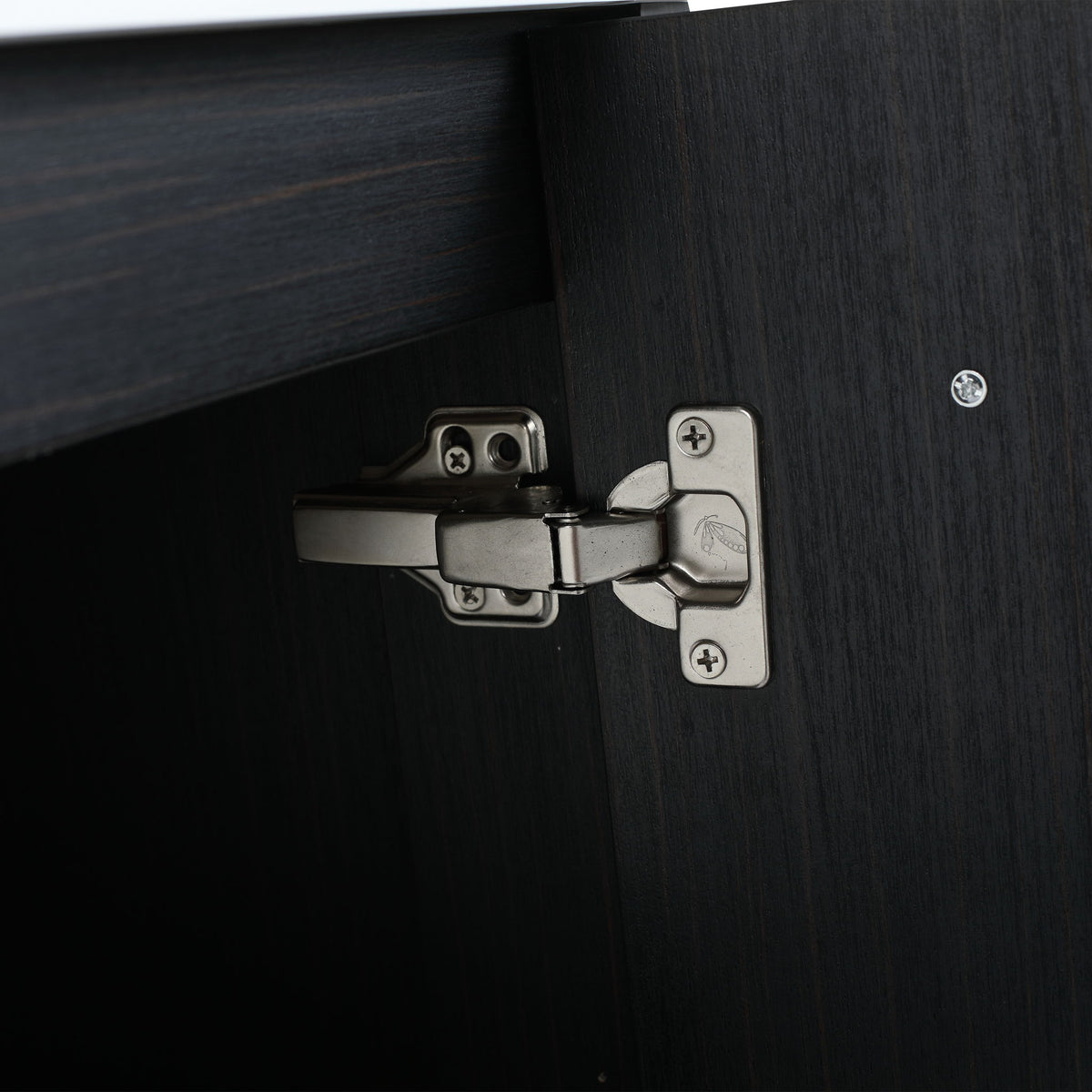 Modern Wall Mounted Bathroom Vanity With Left Sink And Storage Rack
