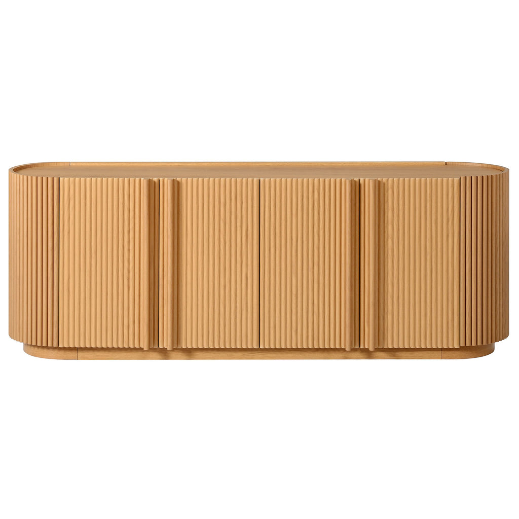 TV Stand With Fluted Tambour Style Door