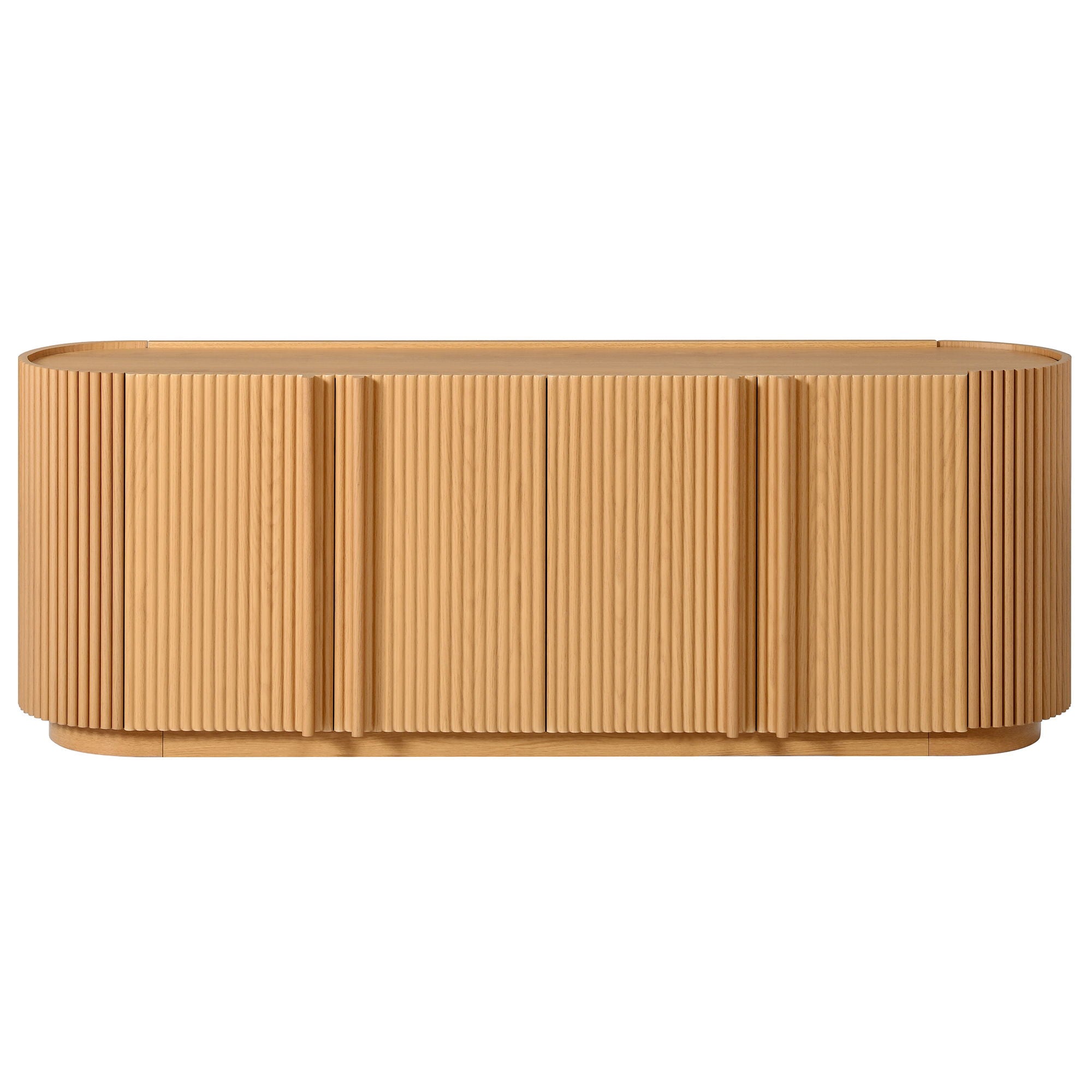 TV Stand With Fluted Tambour Style Door