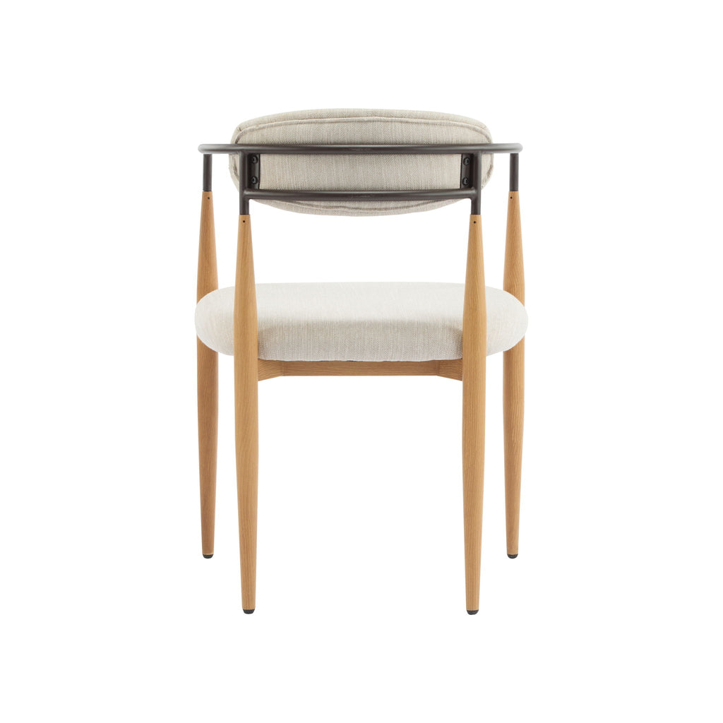 Modern Luxe Dining Arm Chair Set With Upholstery