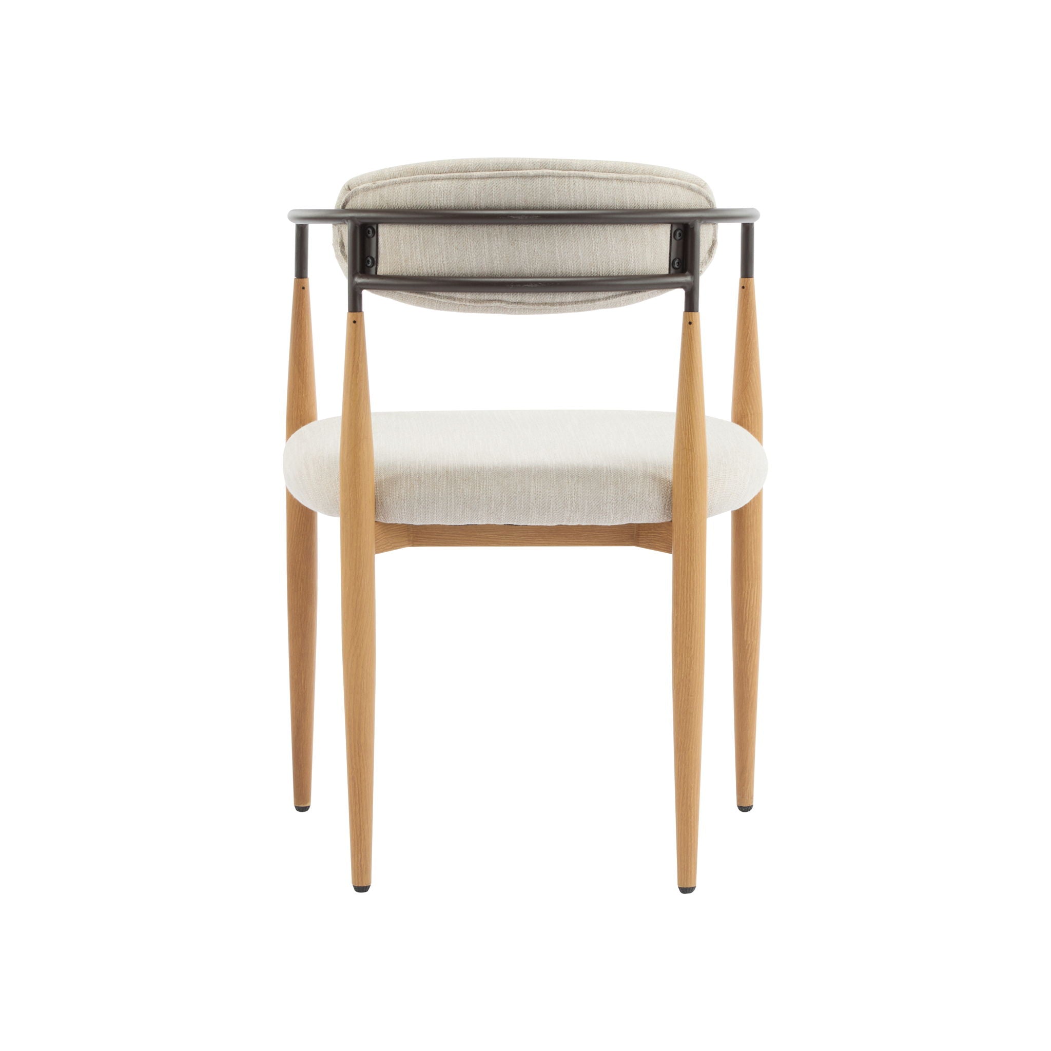 Modern Luxe Dining Arm Chair Set With Upholstery