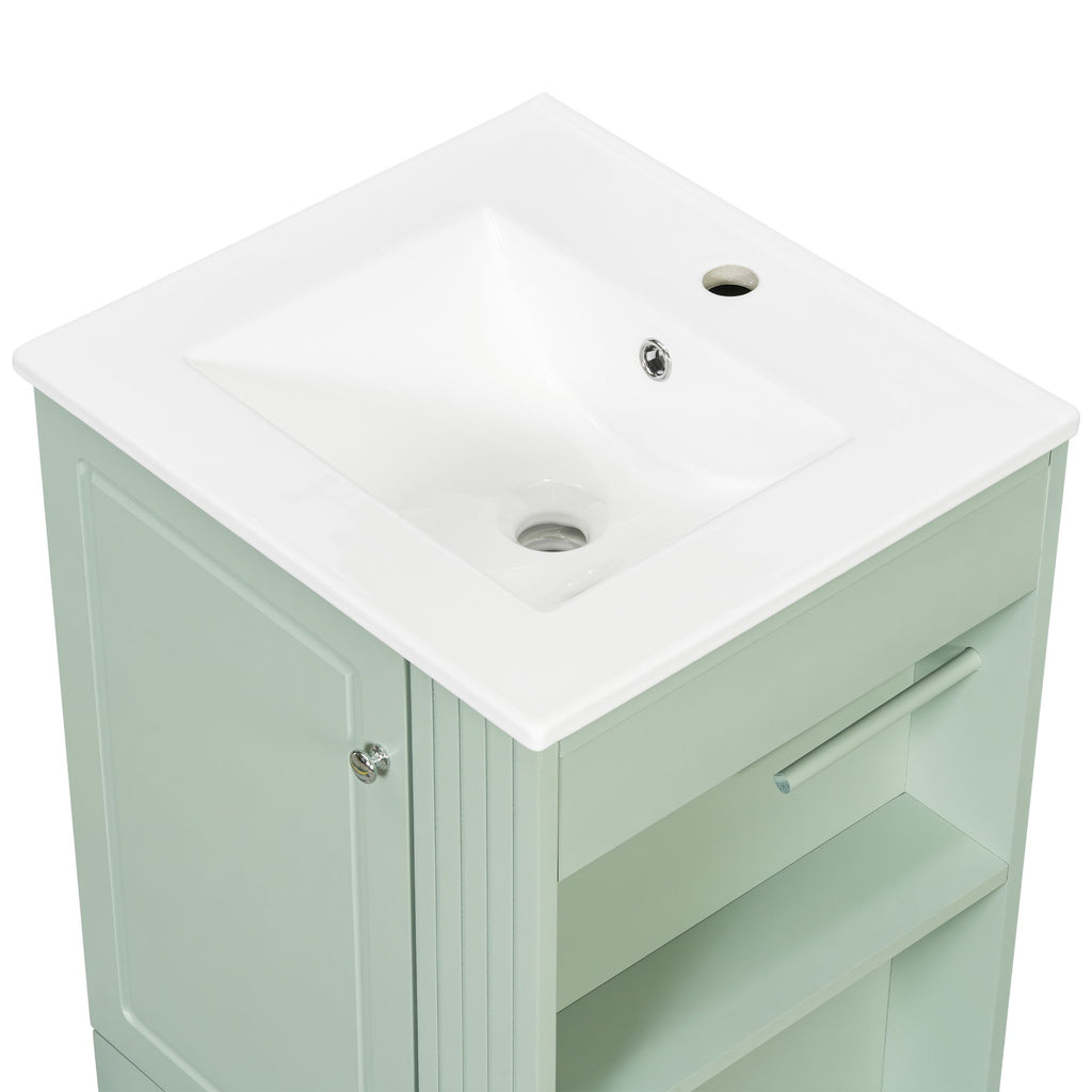 Modern Freestanding Bathroom Vanity With Sink, Soft-Close Drawer, Towel Bar