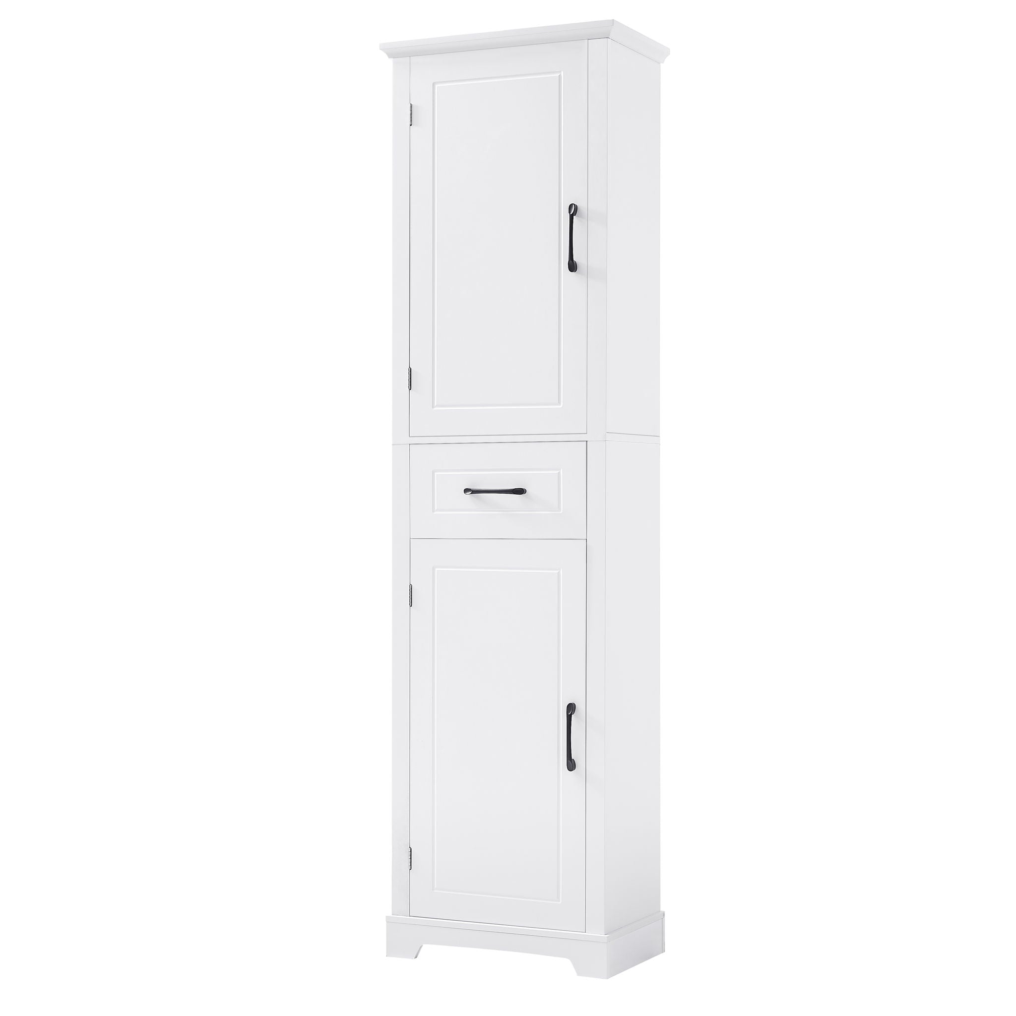 Tall Freestanding Bathroom Storage Cabinet With 2 Doors And Adjustable Shelves
