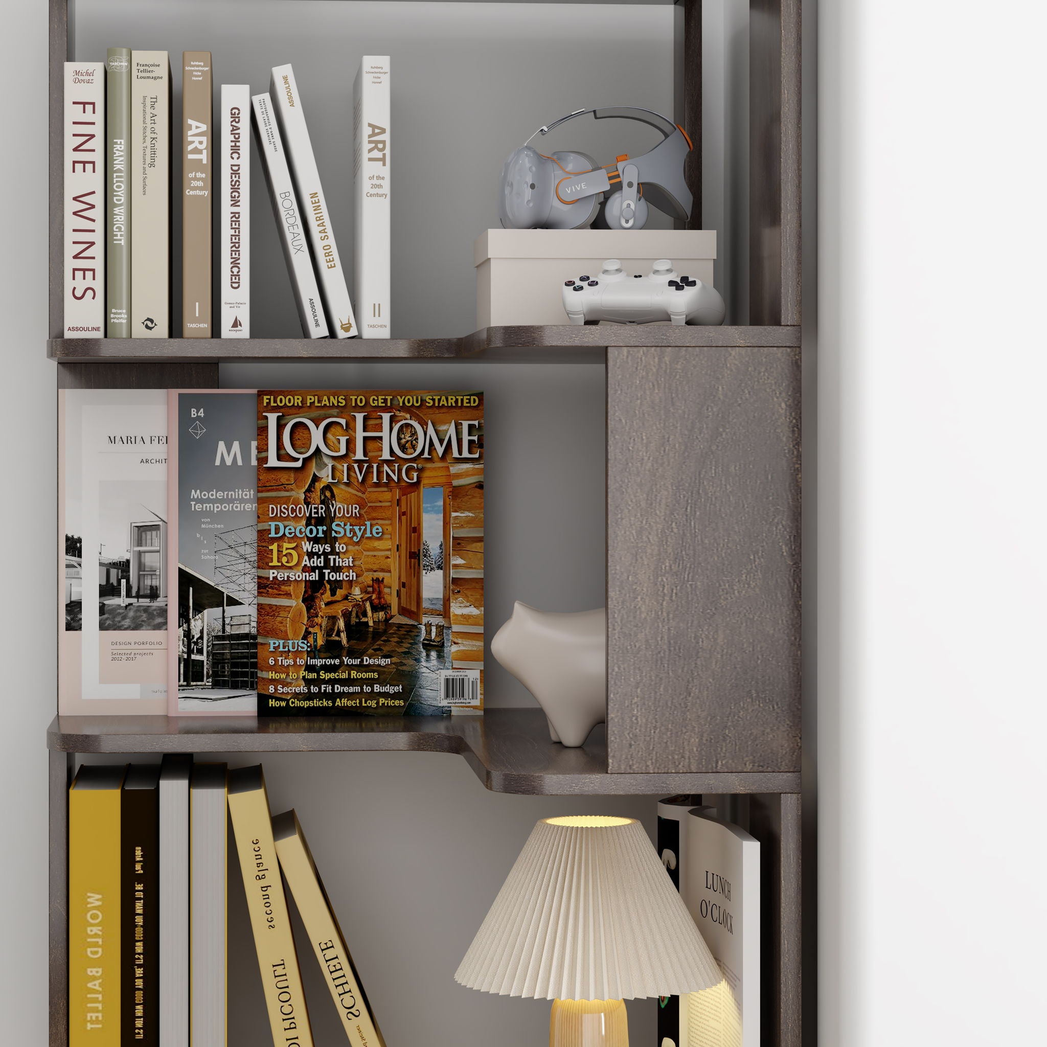 L-Shaped Design Corner Bookshelf