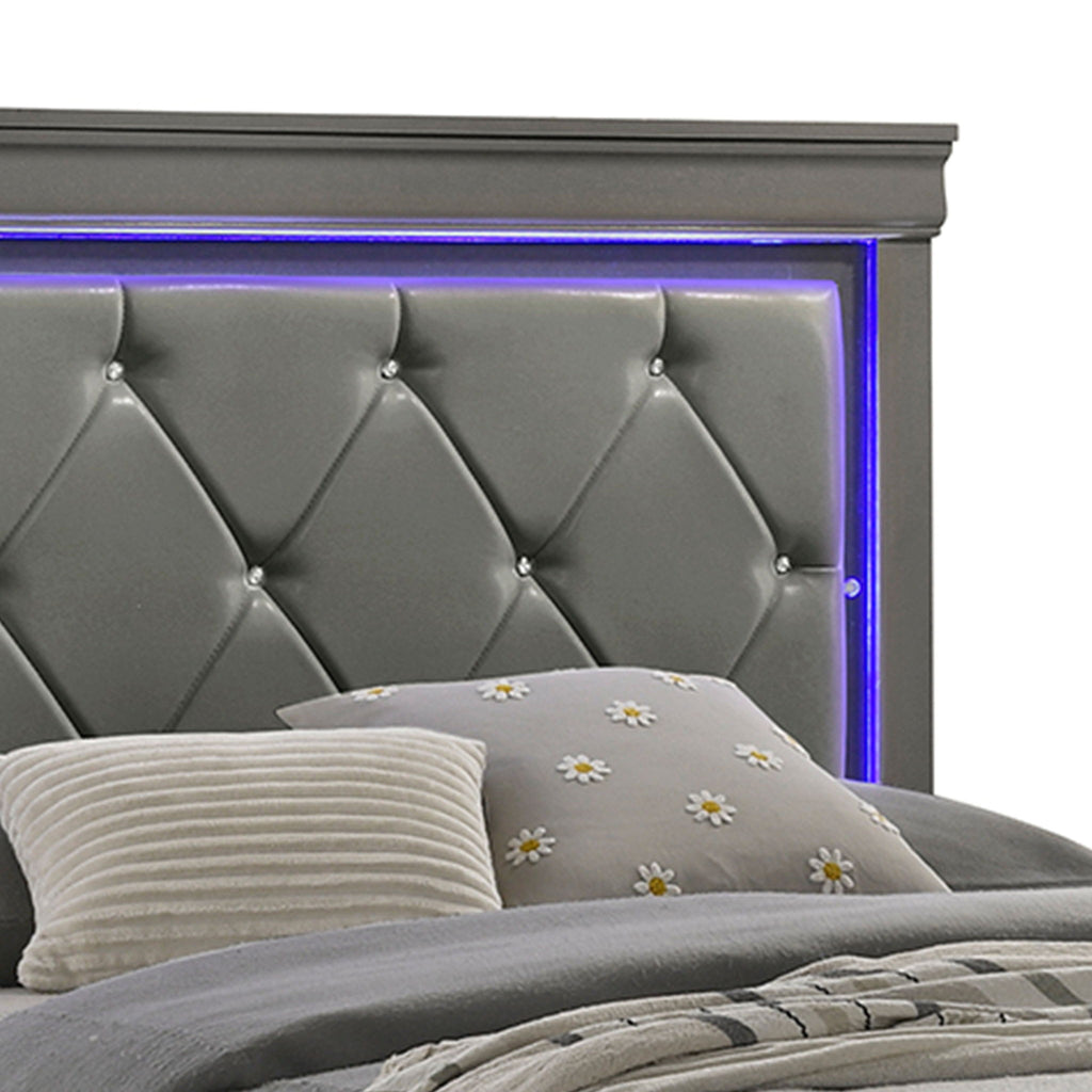 Blaze - Modern Bed With LED Headboard