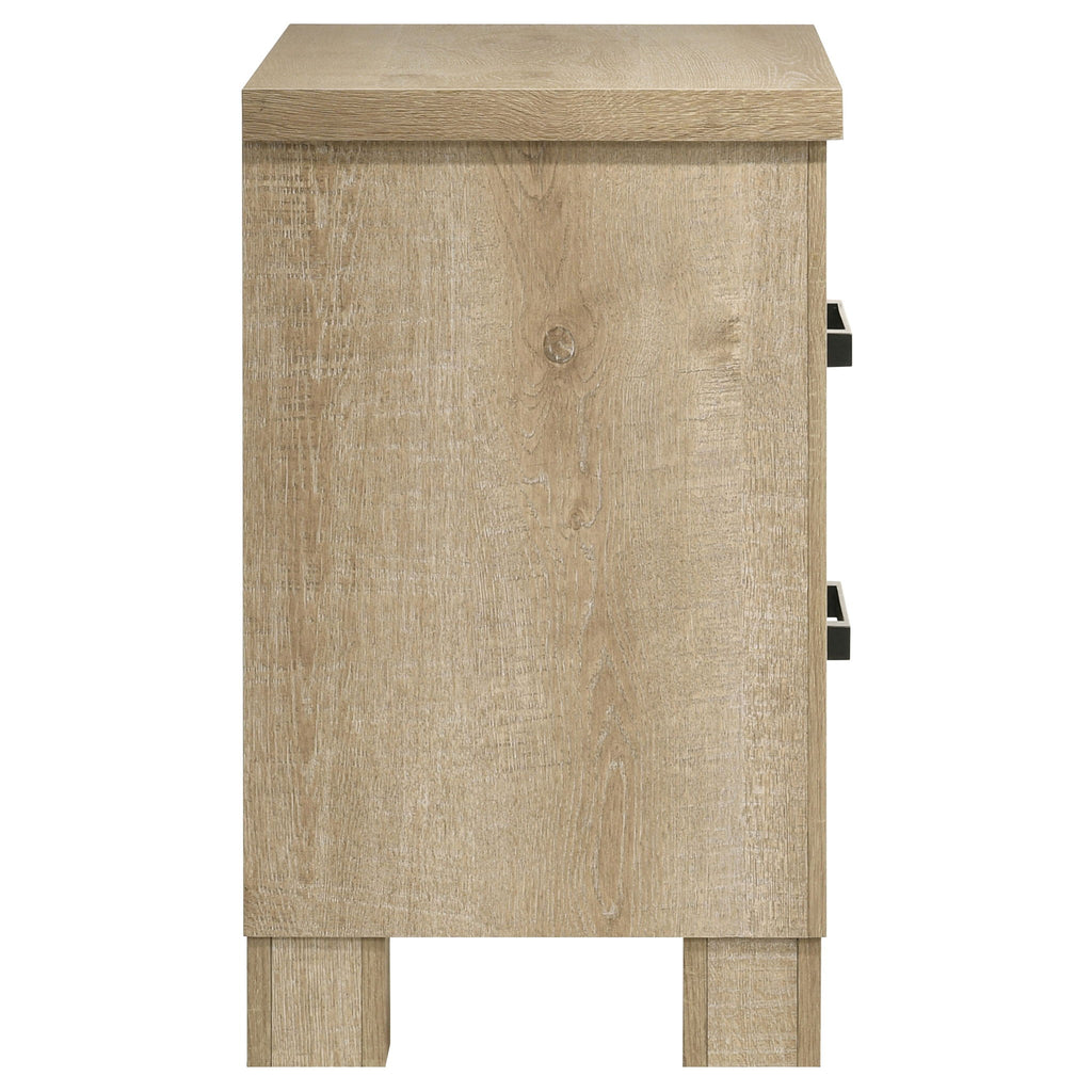 Sansome - 2 Drawer Nightstand Bedside Table - Oak