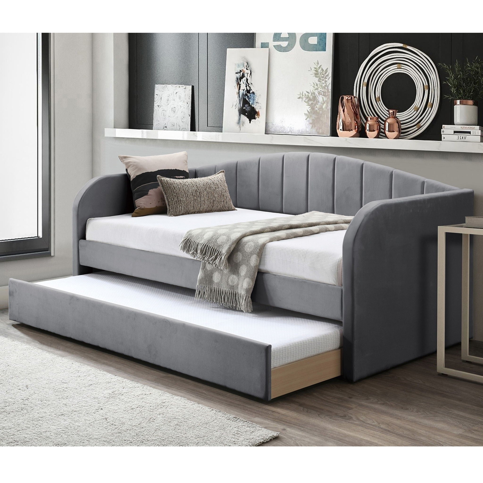 Modern Day Bed Trundle With Slat Support