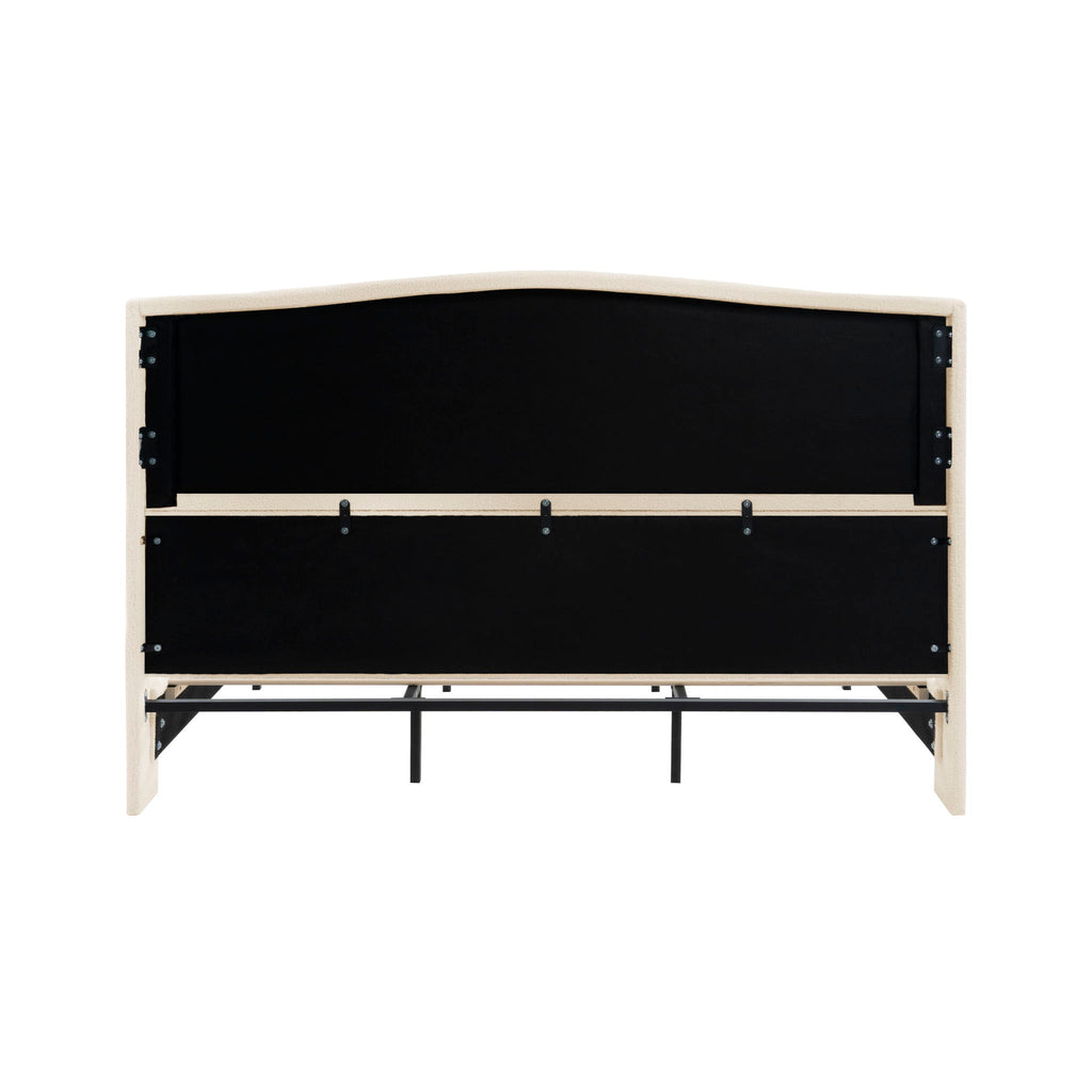 Platform Bed Frame With Tall Headboard And High Footboard