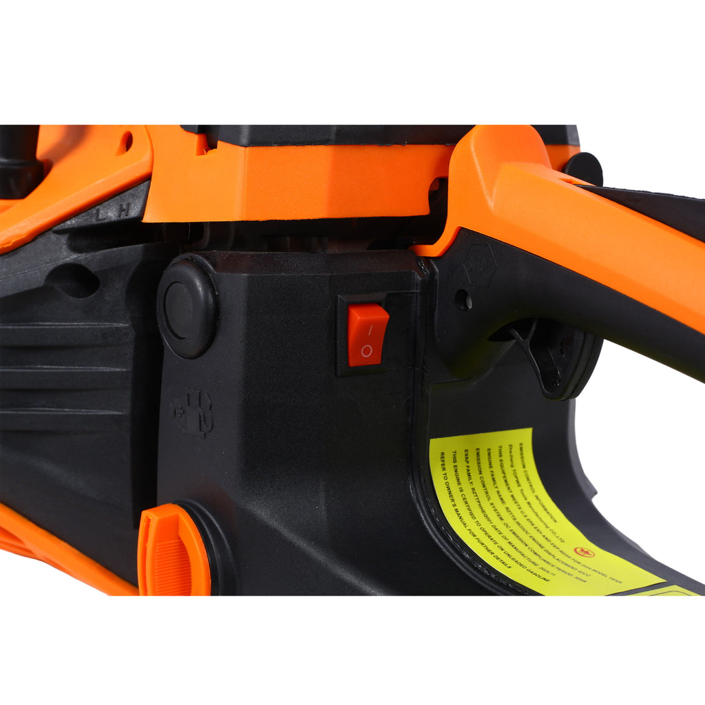 62Cc Gas Powered Chainsaw 22" 2 Cycle Petrol Handheld Chain Saw Epa Compliant For Wood Cutting Aluminium - Orange