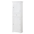 Tall Freestanding Bathroom Storage Cabinet With Drawer And Adjustable Shelf