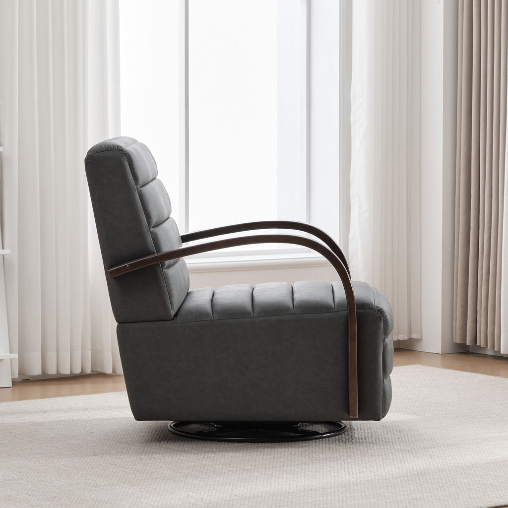 360° Swivel Accent Chair With Armrests, Comfy Lounge