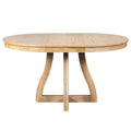 Round Extendable Dining Tabl, Middle Leaf, Curved Legs