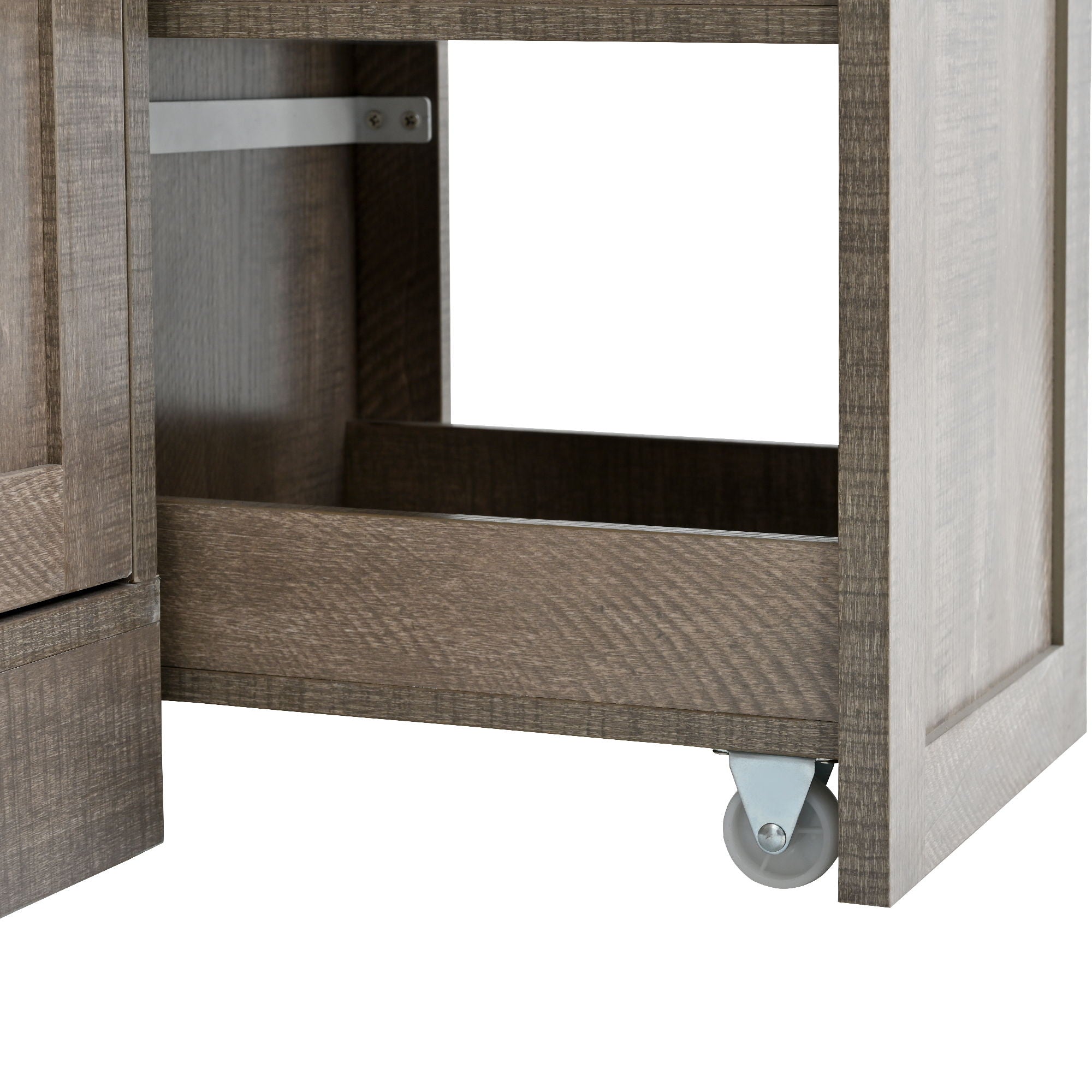 Large Kitchen Pantry Storage Cabinet Cupboard With Pull Out Side Cabinet