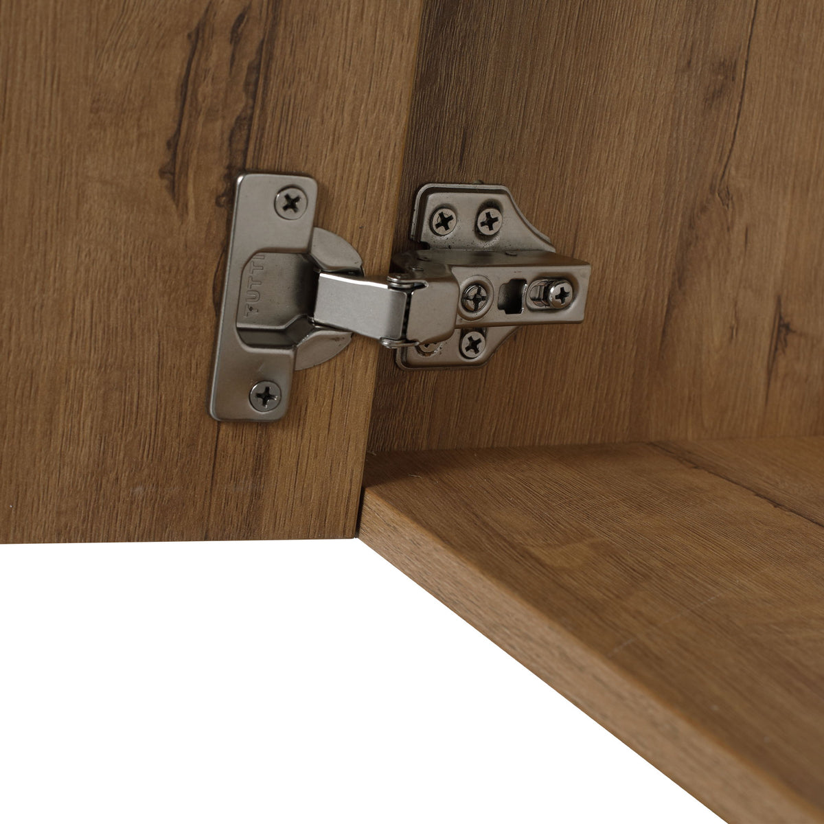 Wall Mounted Bathroom Vanity With Open Shelf, 29" Size (Vanity Only) - Imitative Oak