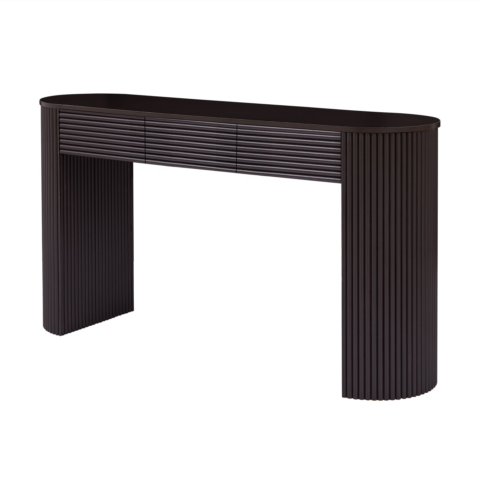Retro Console Table With Storage, 3 Drawers