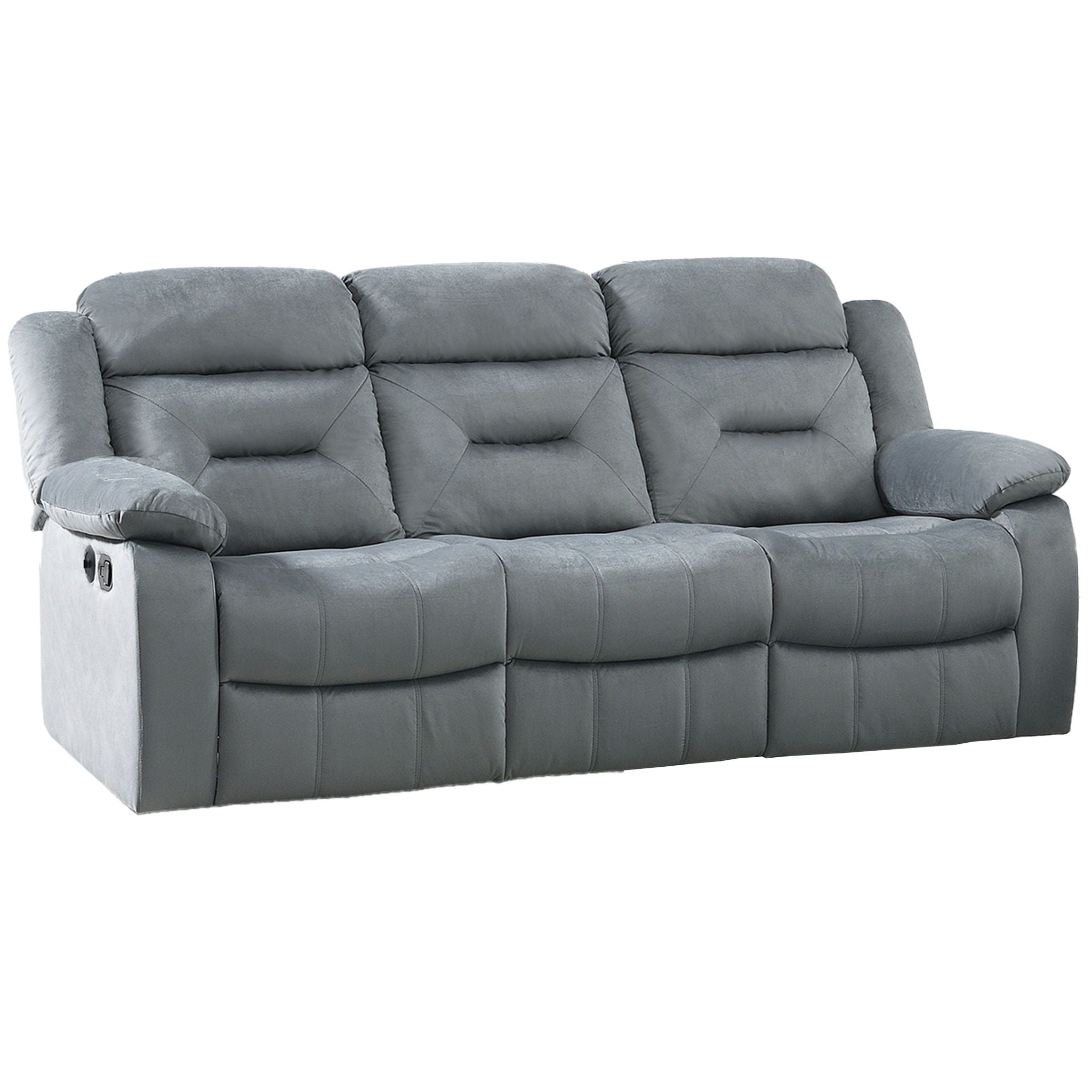 Contemporary Living Room Set With Pillow Arms And Headrest Support