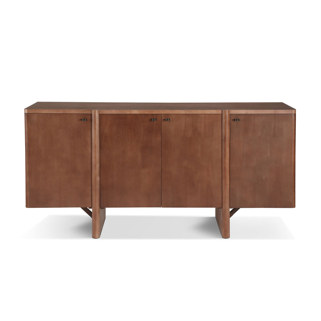 Govanny - Storage Sideboard With Adjustable Shelves & Rubberwood Legs - Espresso