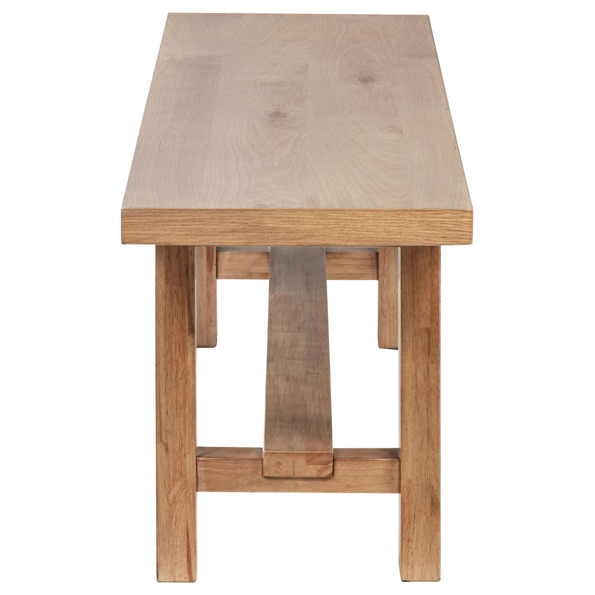 6 Piece Extension Leaf Dining Set With Expandable Table, Spindle Back Chairs And Bench - Natural