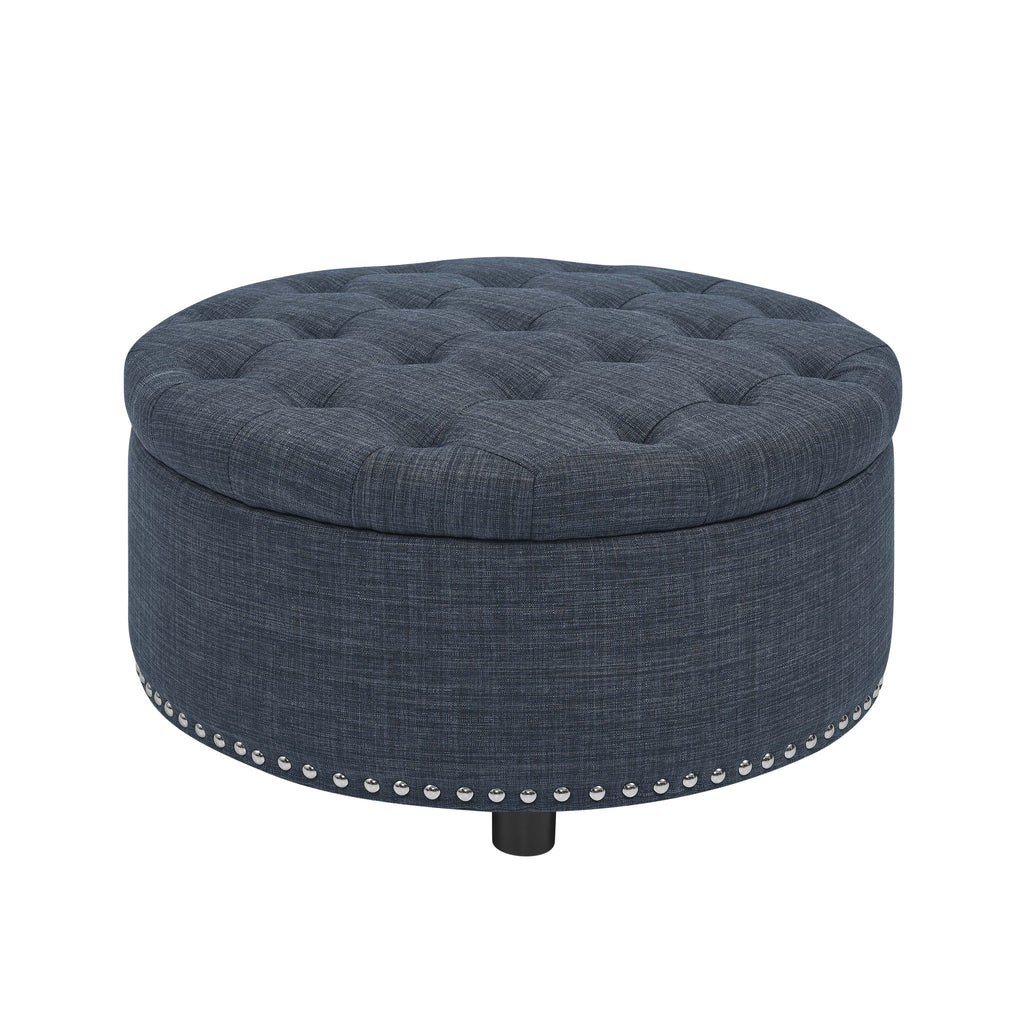 Tufted Storage Ottoman With Upholstery