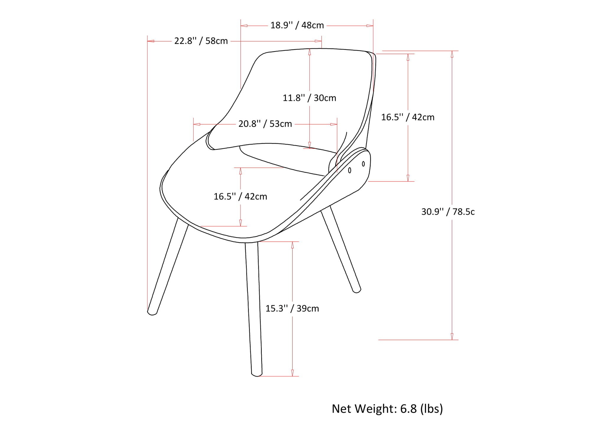 Malden - Mid Century Modern Bentwood Dining Chair