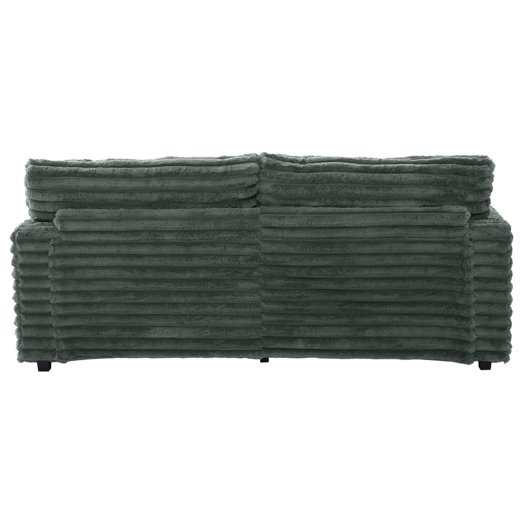 Oversized Double Chaise Lounge Sofa With USB Ports And Cup Holders
