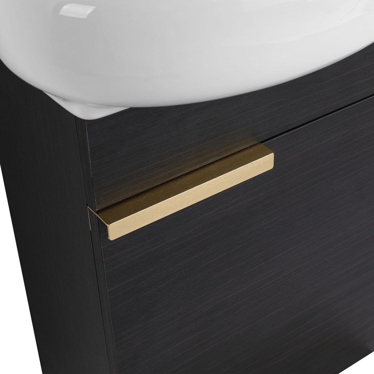 Soft Close Doors Bathroom Vanity With Sink, Compact Wall Mounted Design Basin