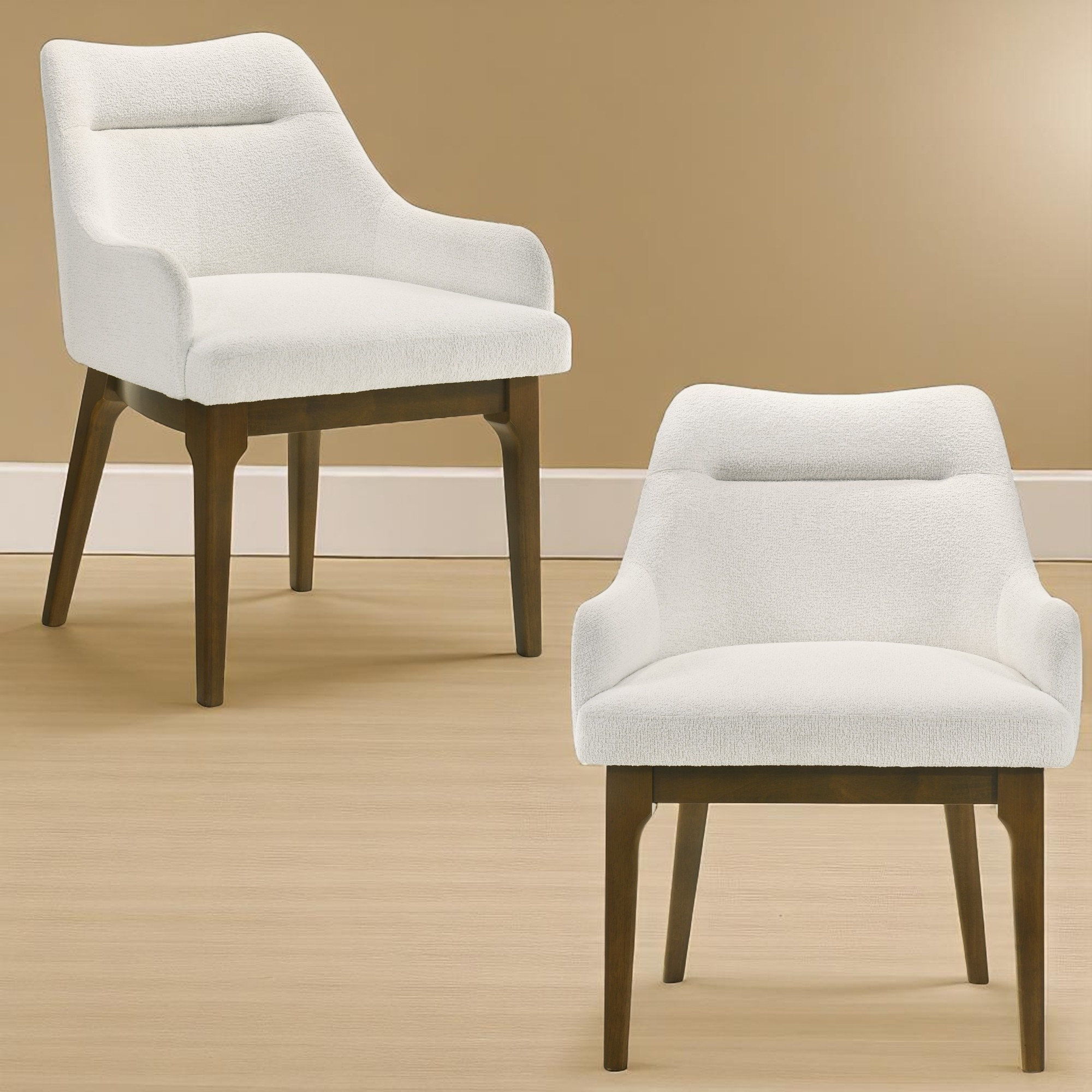 Kasha - Side Chair (Set of 2) - Beige / Oak