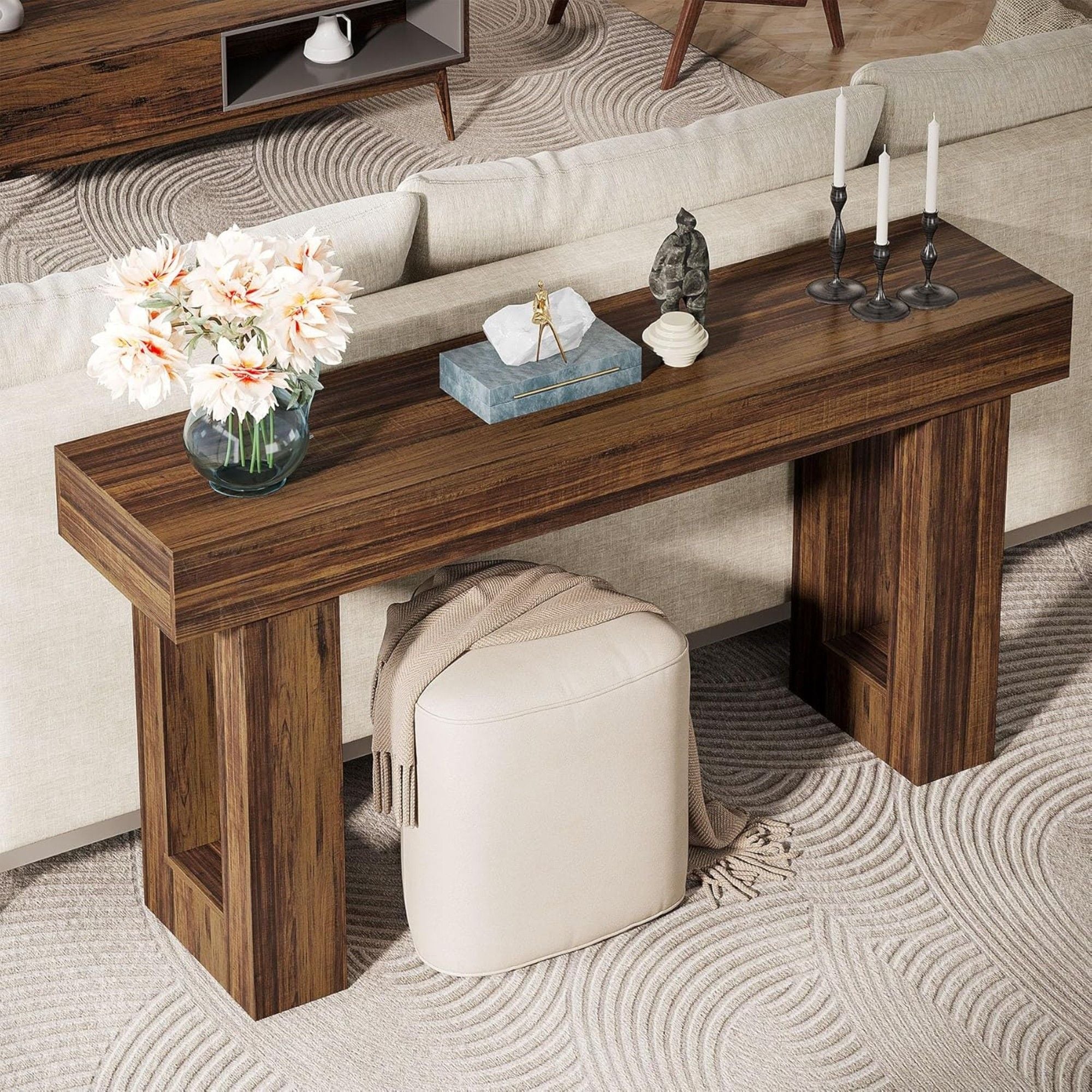 Console Table, Extra Long Narrow Sofa Table For Living Hallway
