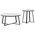 Melisa - 2 Piece Coffee And End Table Set - White Marble