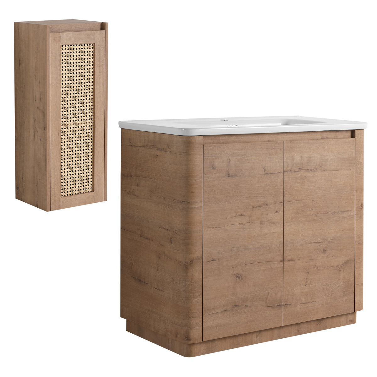 Freestanding Bathroom Vanity With Sink And 2 Soft Close Doors