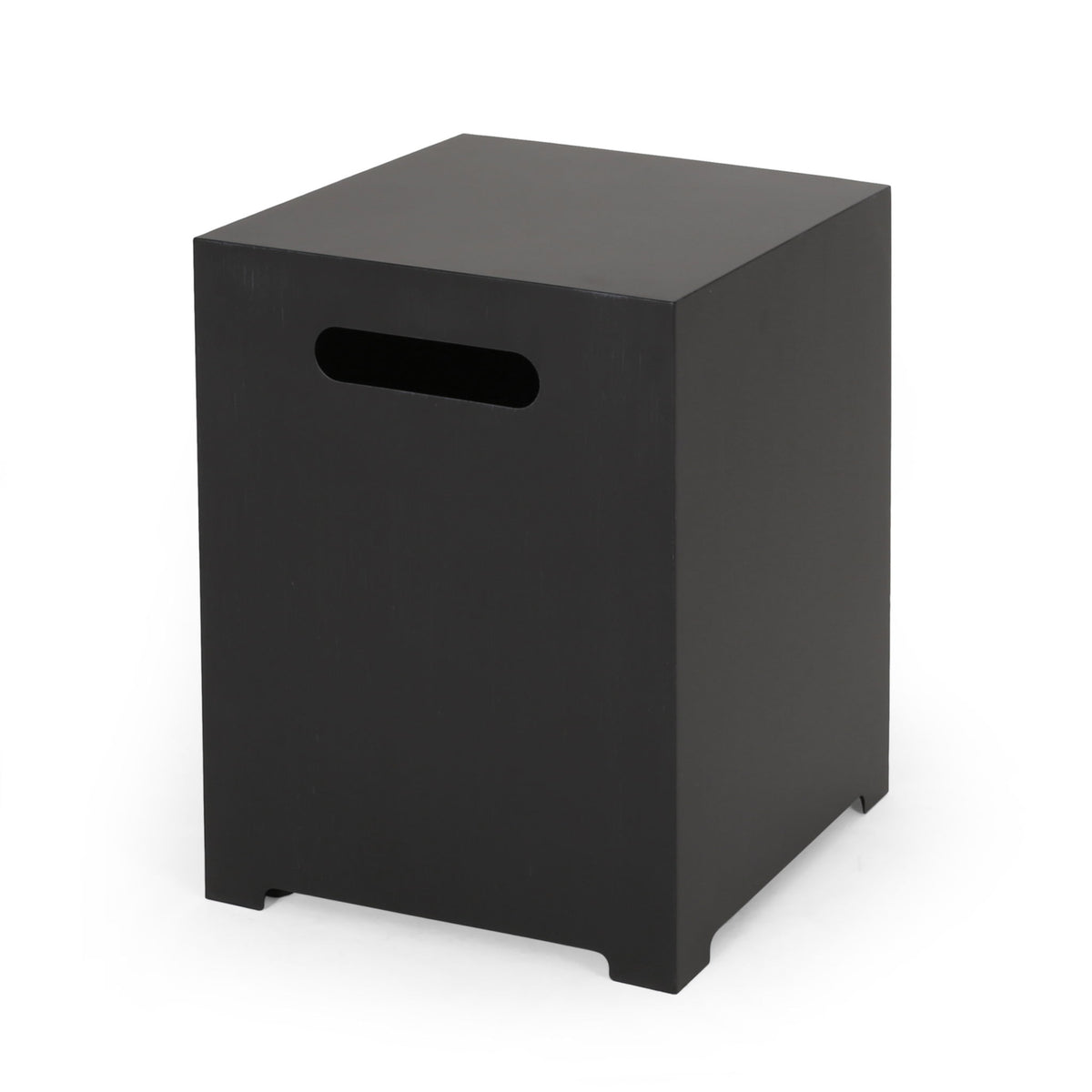 Outdoor Iron Propane Tank Cover Table For Fire Pit, Multi Functional Gas Tank Storage - Dark Gray