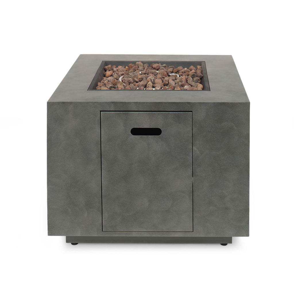 Outdoor Patio Gas Burning Fire Pit Table 50, 000 Btu, Square