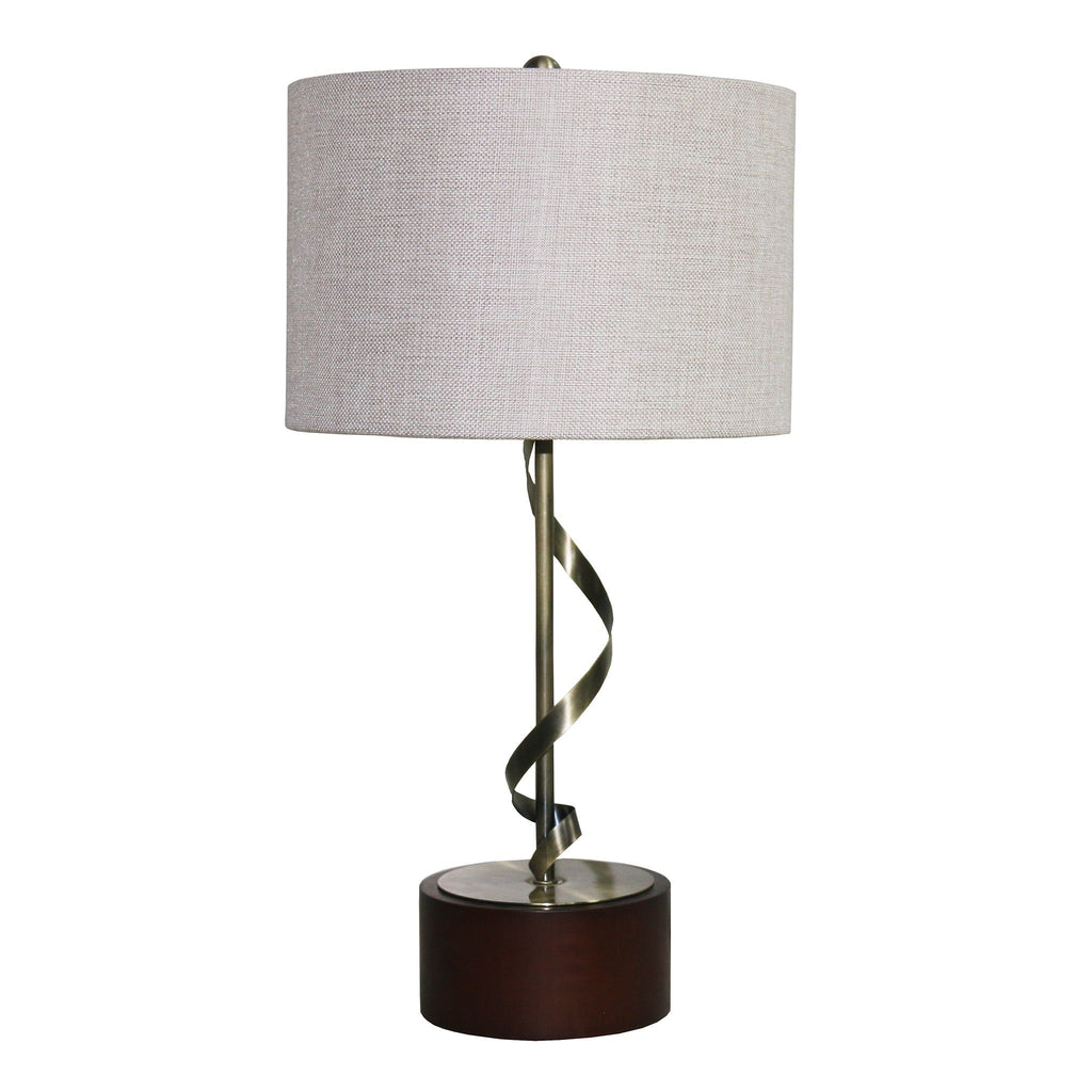 Nightstand Desk Lamp With Twisted Base - White