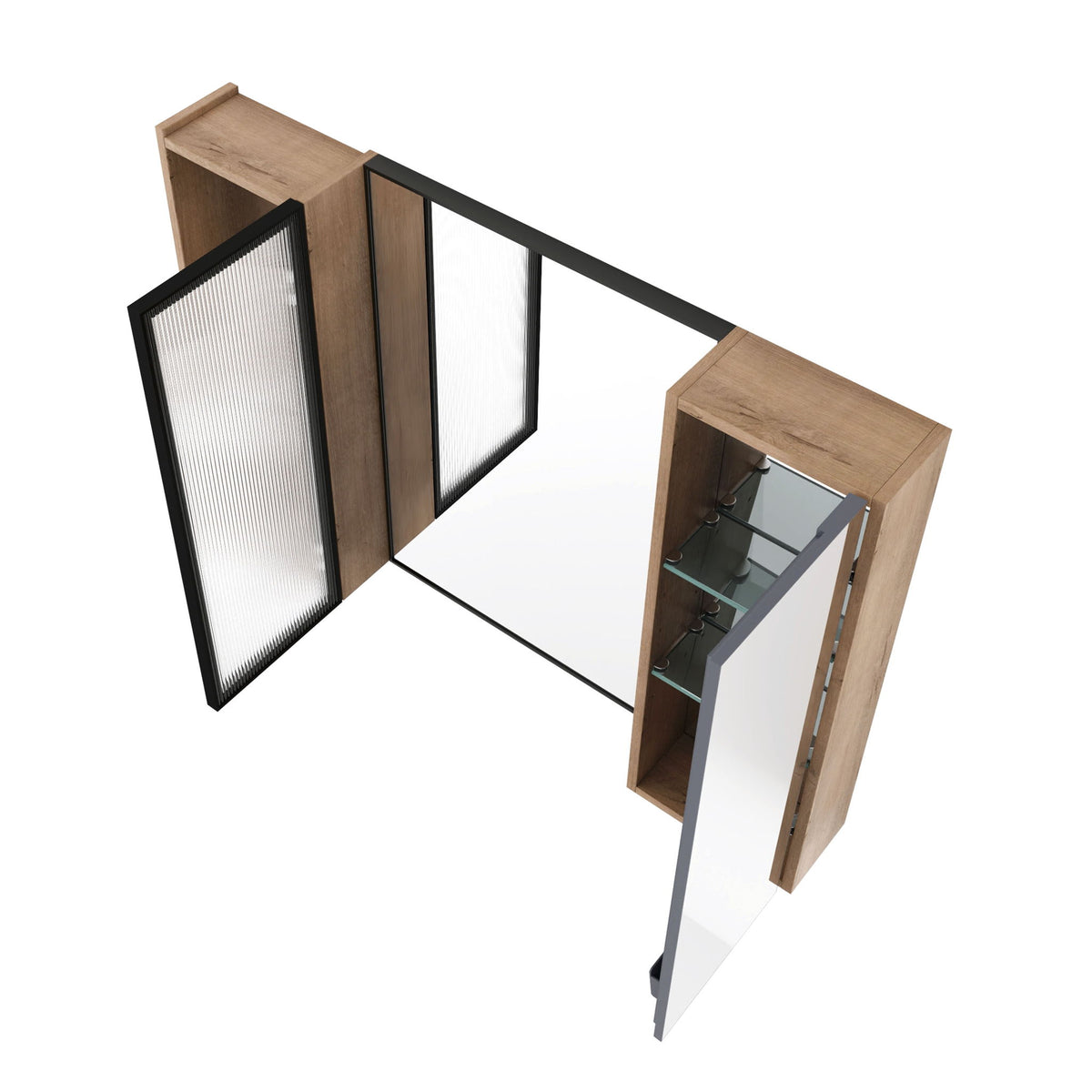 Wall Mounted Cabinet With Soft Close Door, Adjustable Shelves Storage For Bathroom - Imitative Oak