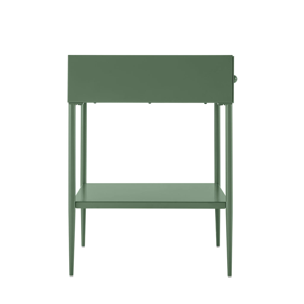 Colette - 1 Drawer Nightstand With Bottom Shelf - Green