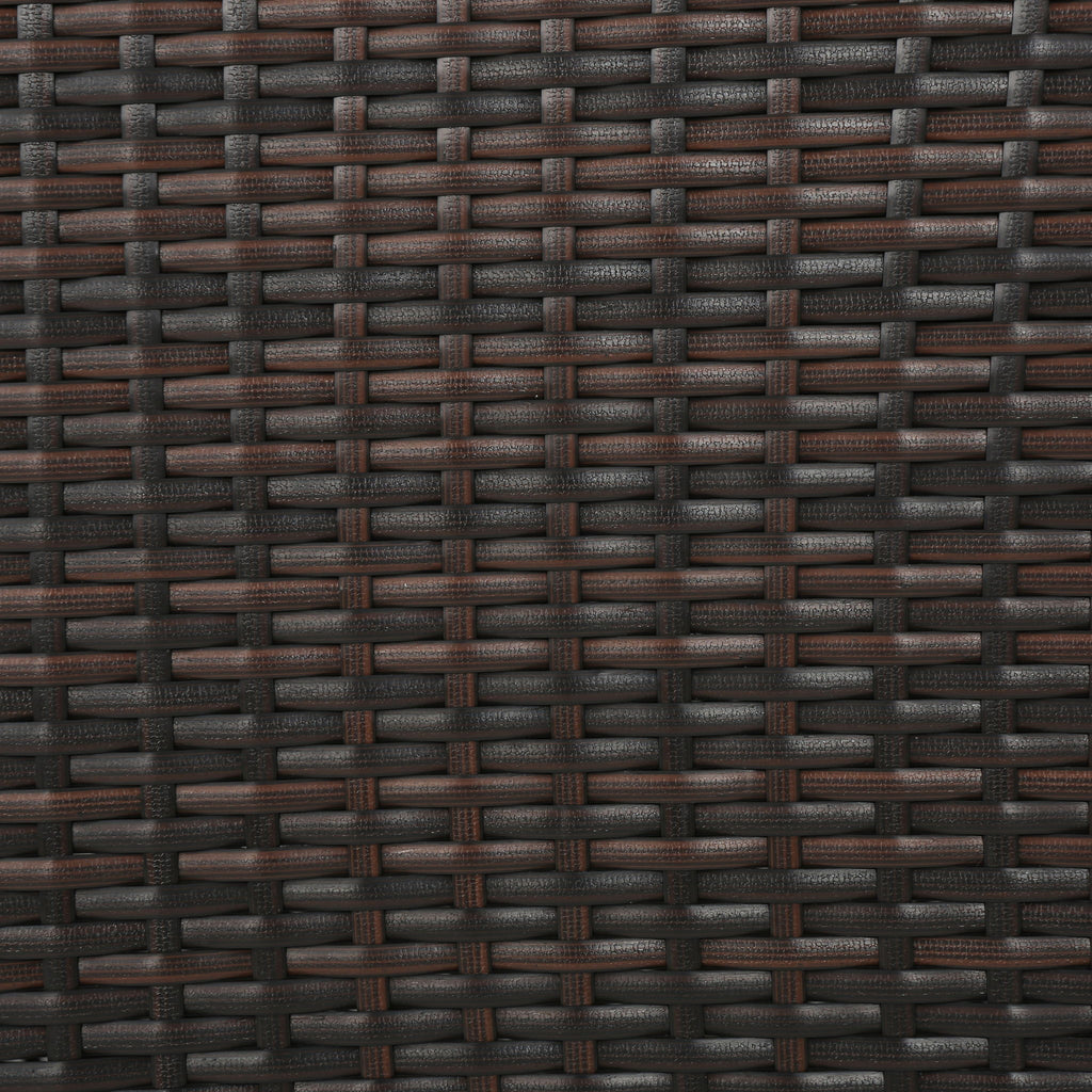 Outdoor Rattan Dining Chair With Straight Legs And Sloped Arms
