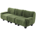 3 Seater Sofa Couch With Curved Armrests