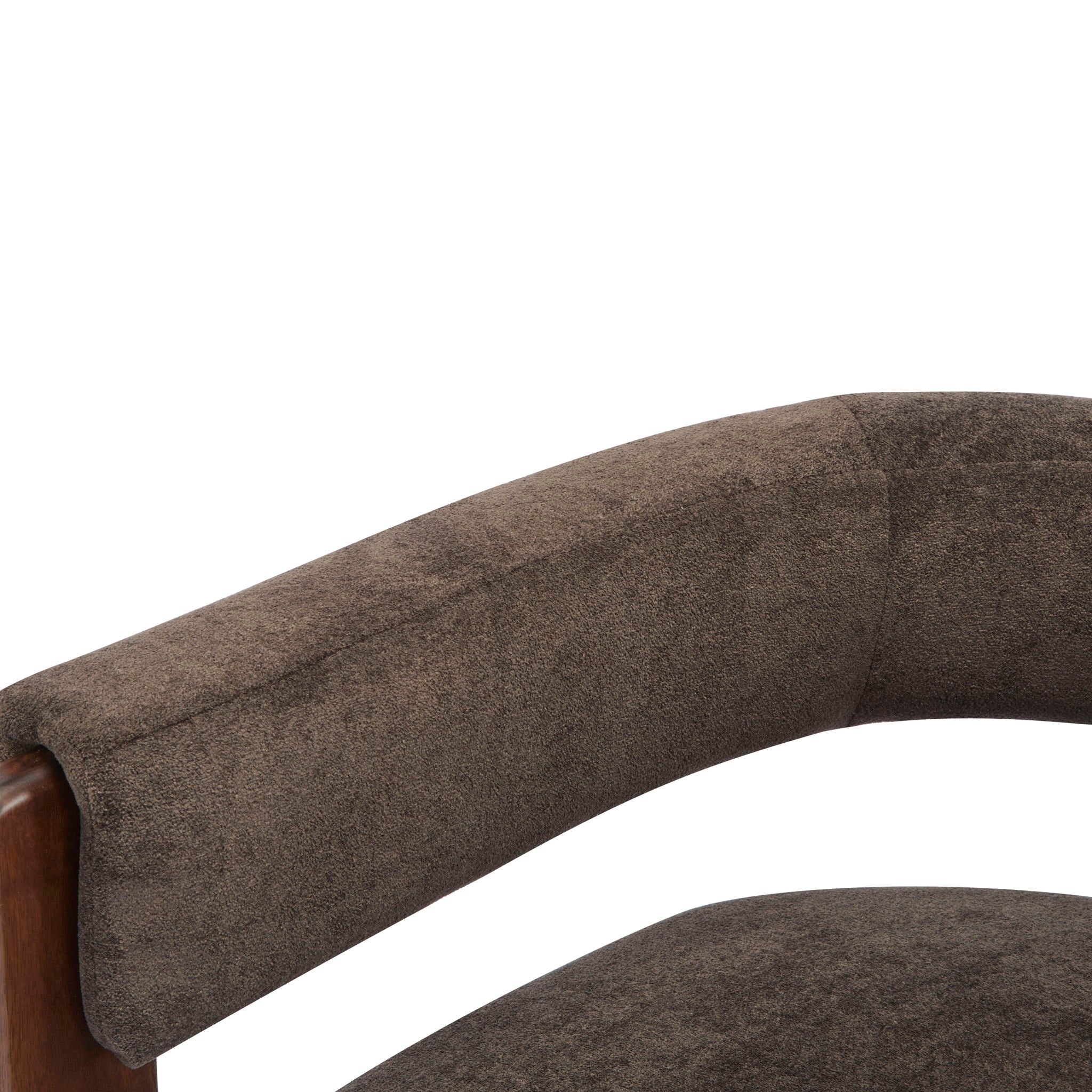 Modern Upholstered Accent Arm Chair With Barrel Back Design