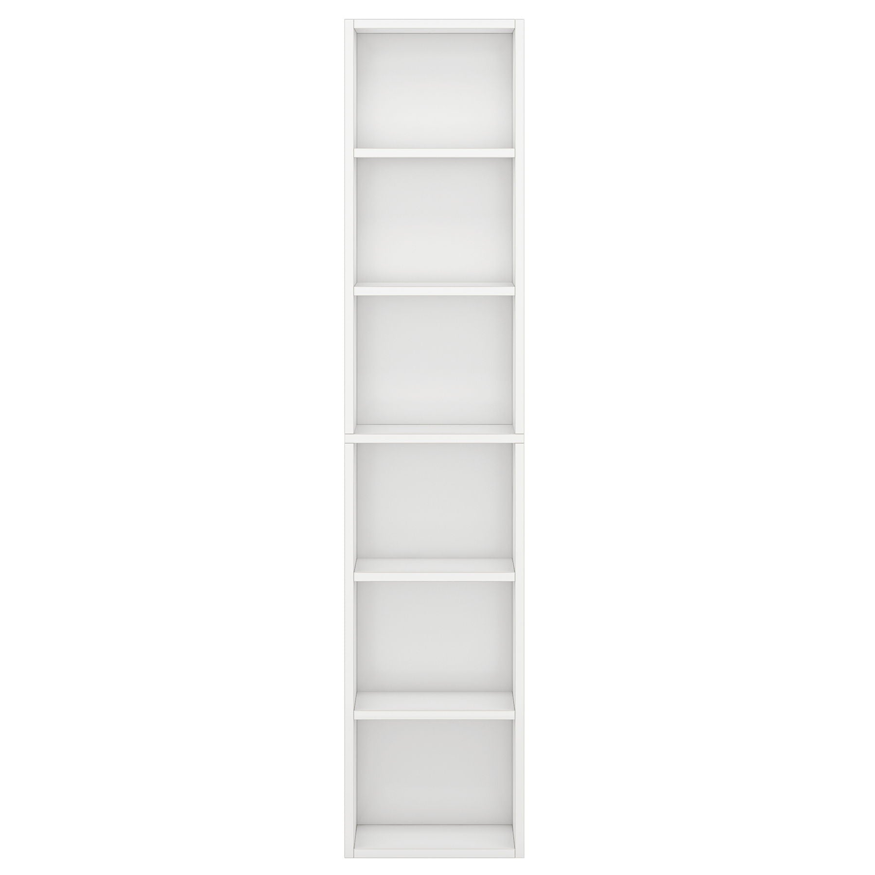 6 Tier Narrow Corner Cube Bookcase Storage, Freestanding Shelf With Open Cubes For Living Room