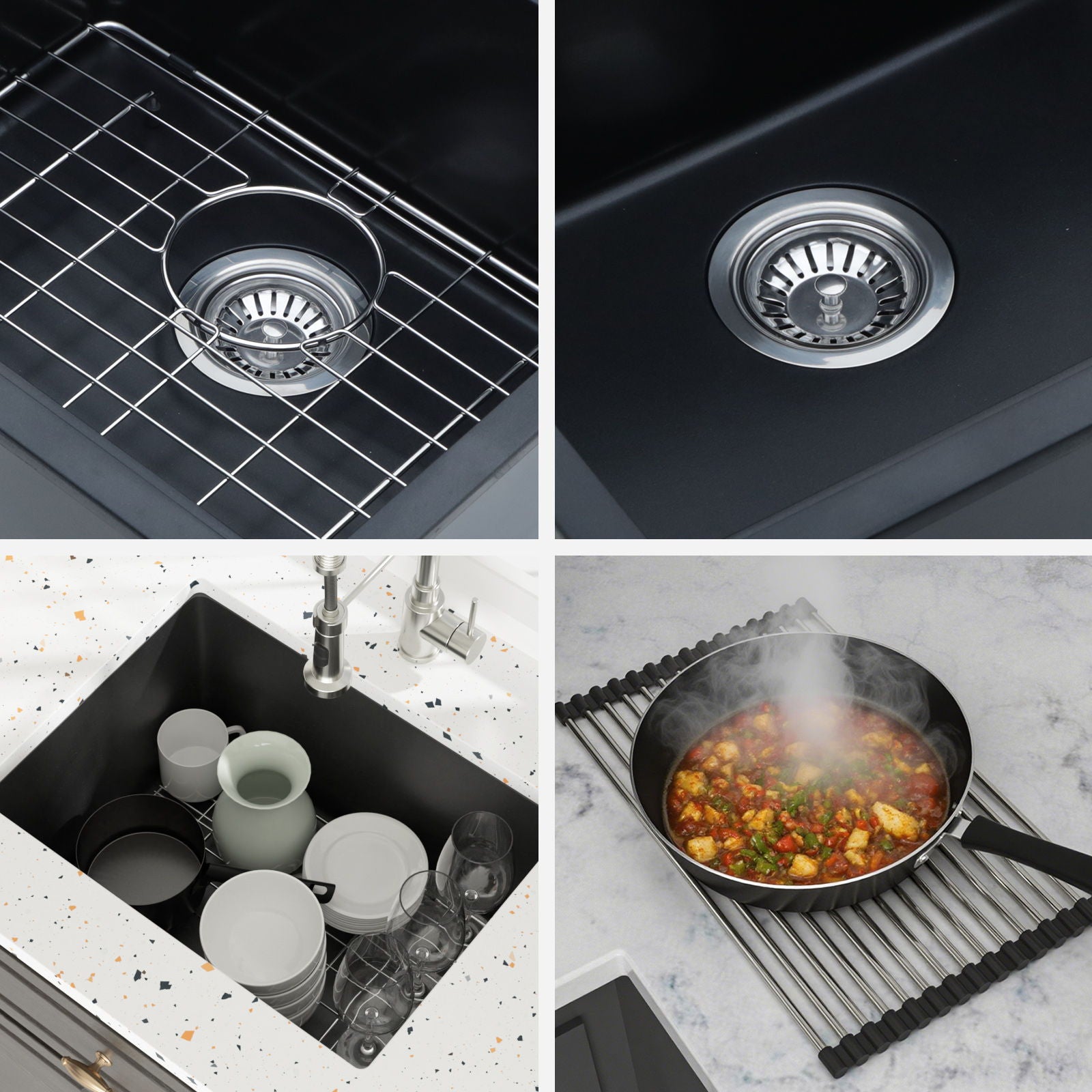 Modern Quartz Kitchen Sink Undermount Granite Composite