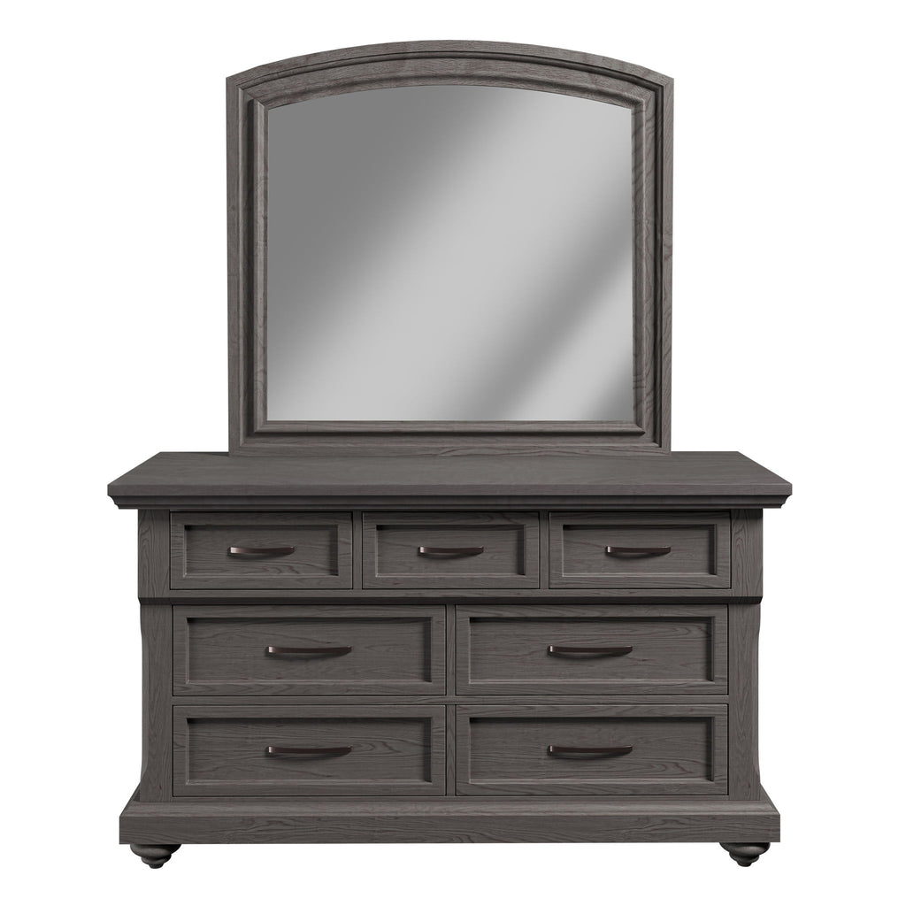 1 Piece Dresser With Handles And Unique Round Legs - Antique Gray