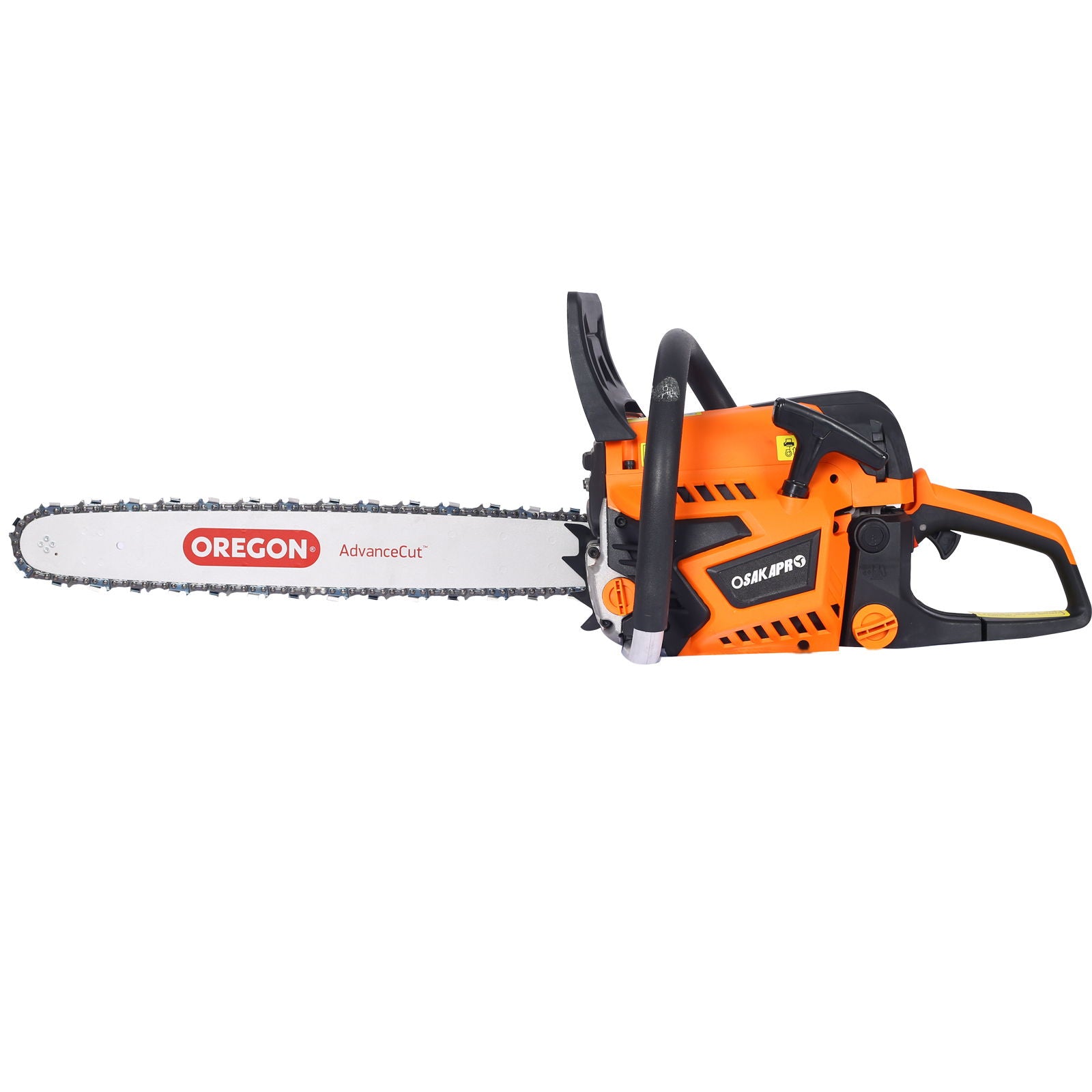 Gasoline Chainsaw 20" 52Cc For Tree And Wood Cutting - Orange