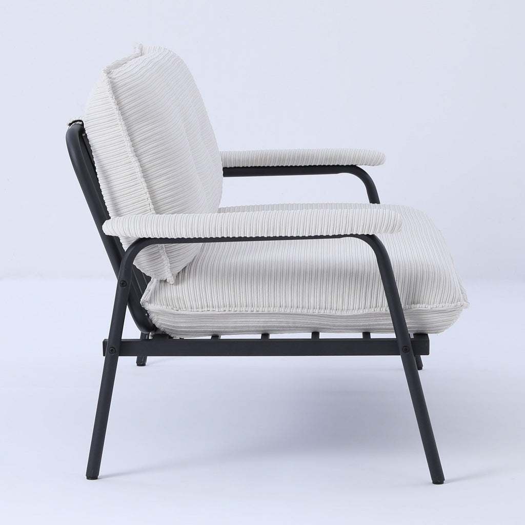 Modern Metal Frame Sofa With Sponge Filling For Compact Spaces And Versatile Use