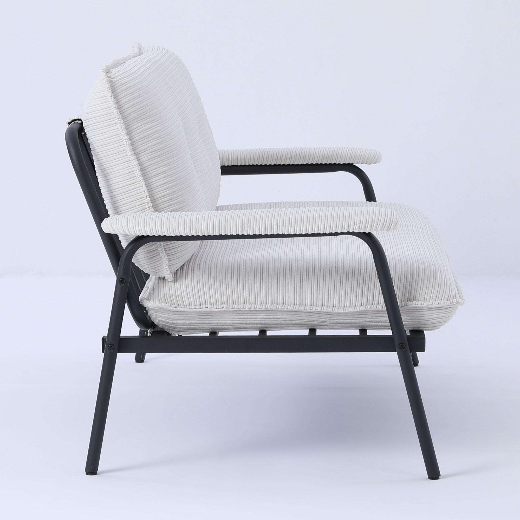 Modern Metal Frame Sofa With Sponge Filling For Compact Spaces And Versatile Use