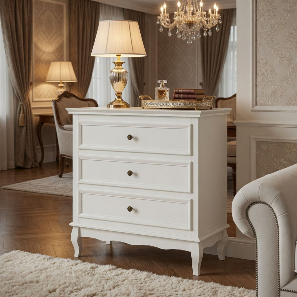 3 Drawer Dresser - White